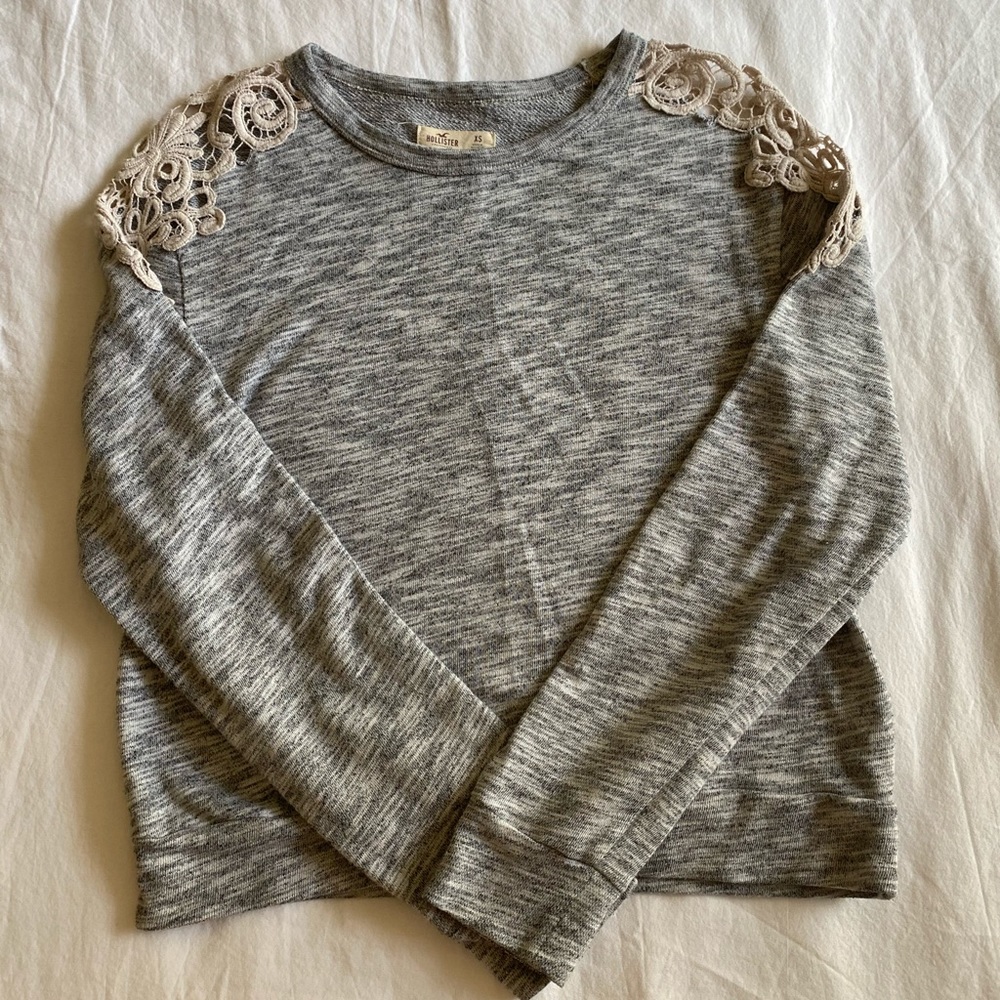 Hollister sweater with lace detailing